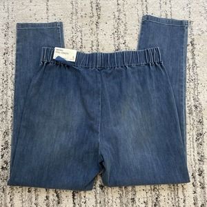 SOFT SURROUNDINGS Metro Leggings Large Elastic Pull On Waist Denim Jean NWT NEW